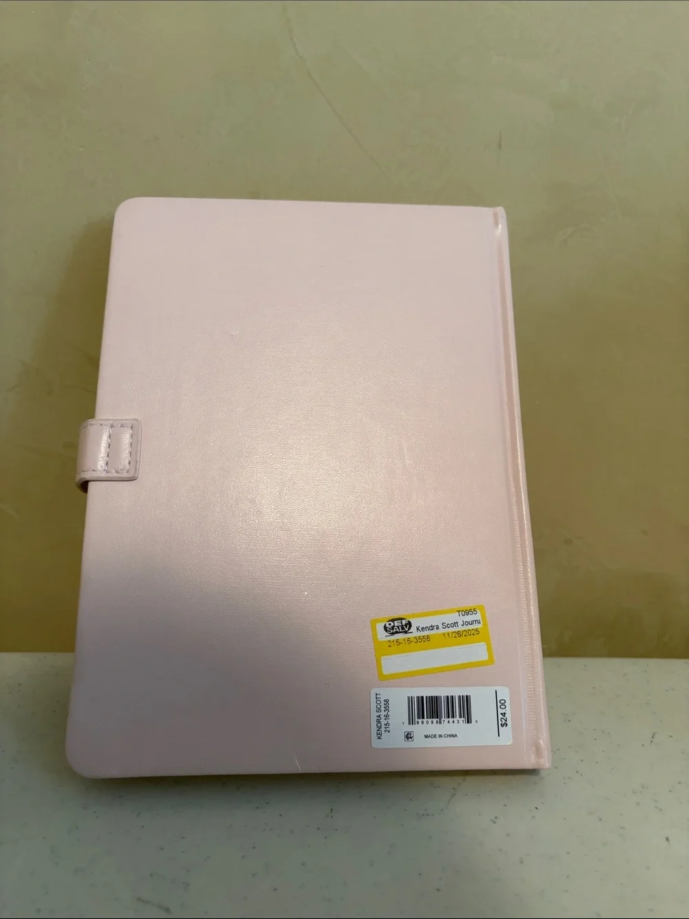 Kendra Scott Pale Pink Leatherette Tablet Sleeve with Gold Accent